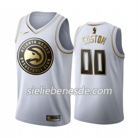 Herren NBA Atlanta Hawks Trikot Nike 2019-2020 Weiß Golden Edition Swingman - Benutzerdefinierte